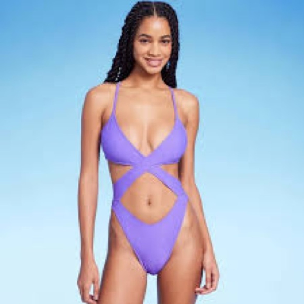 Wild Fable Purple One Piece Swimsuit